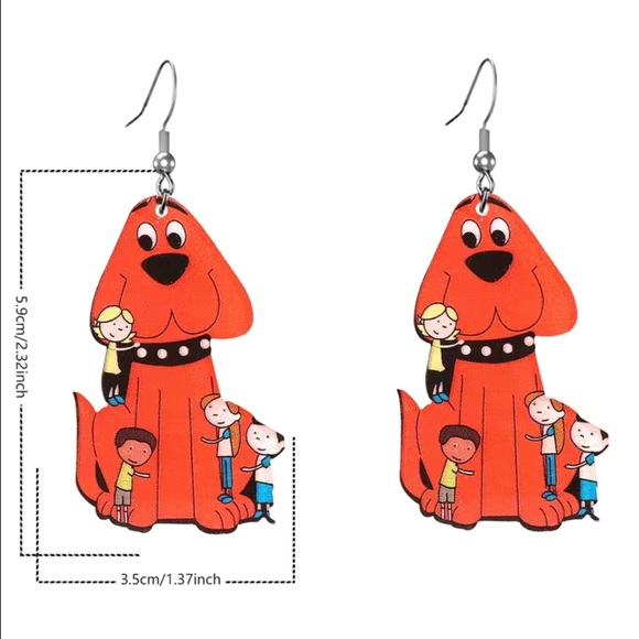 Clifford Wooden Earrings - Picture 6 of 6